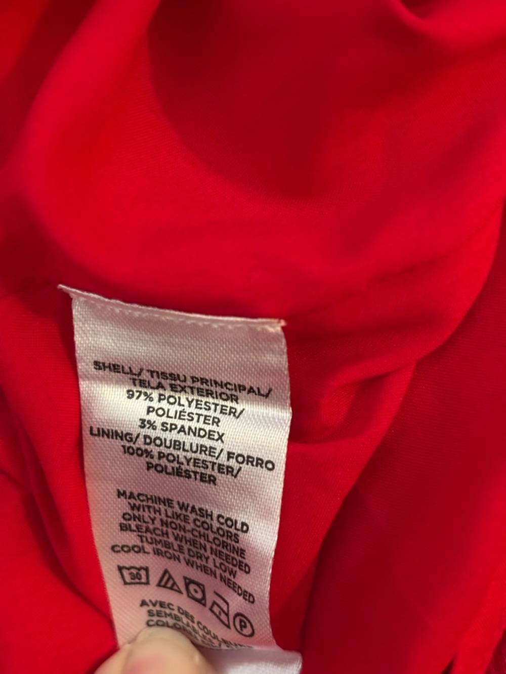 LOFT Red Button-Front Textured Dress - Picture 5 of 5